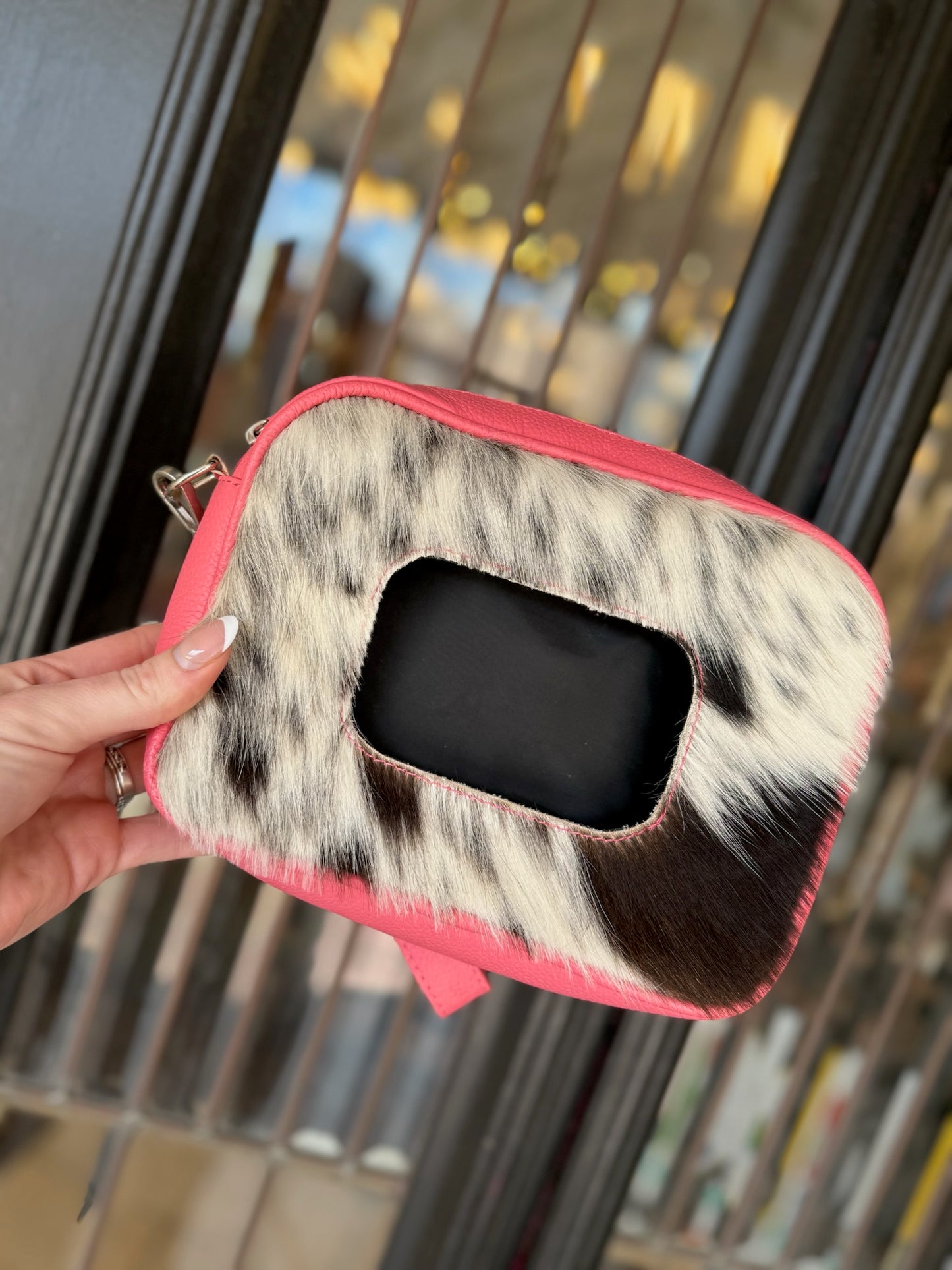 Spotted Hide Wristlet Wipe Case