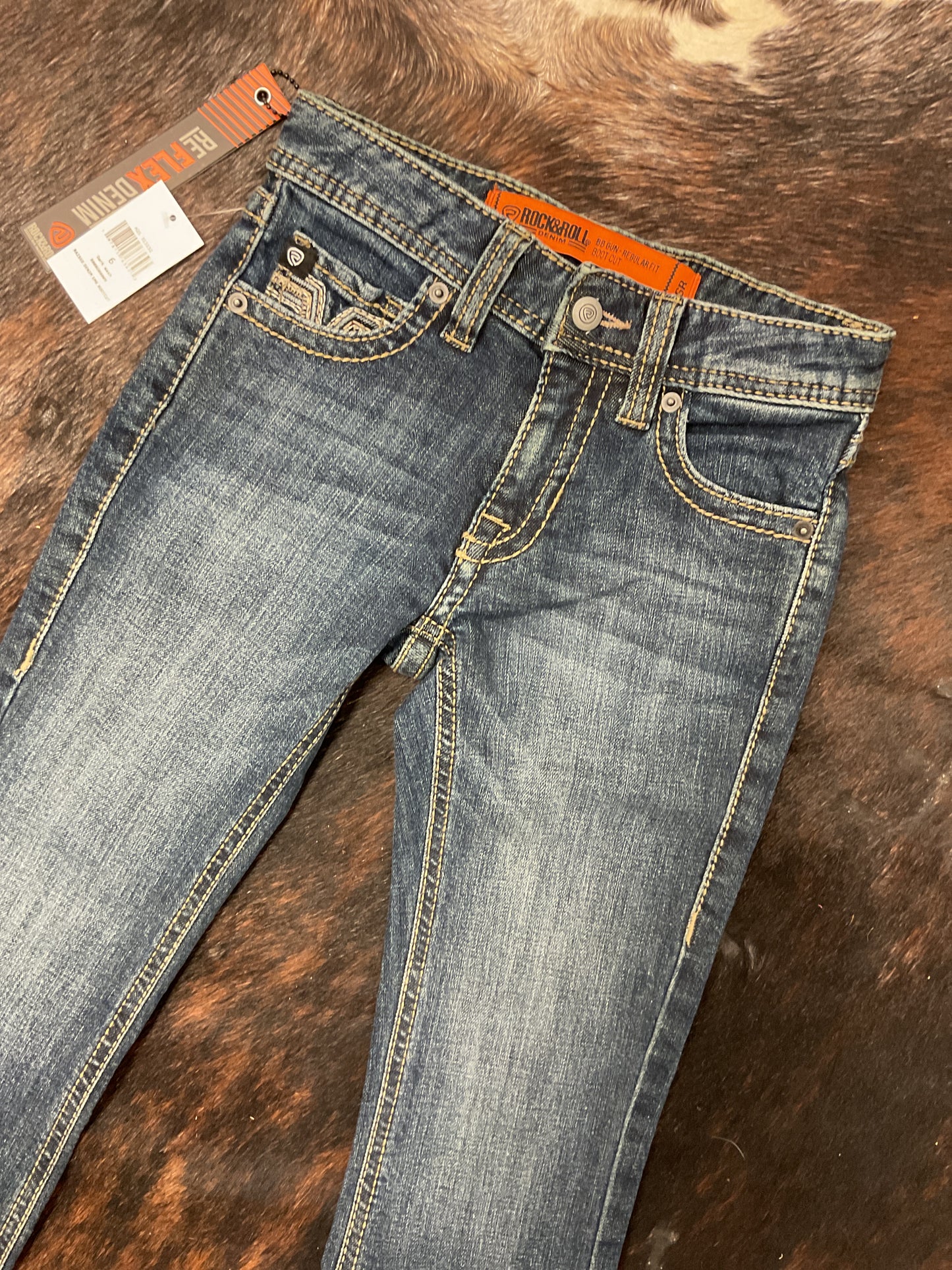 Rock N Roll Denim Boys Raised Denim Emb Bootcut Jeans