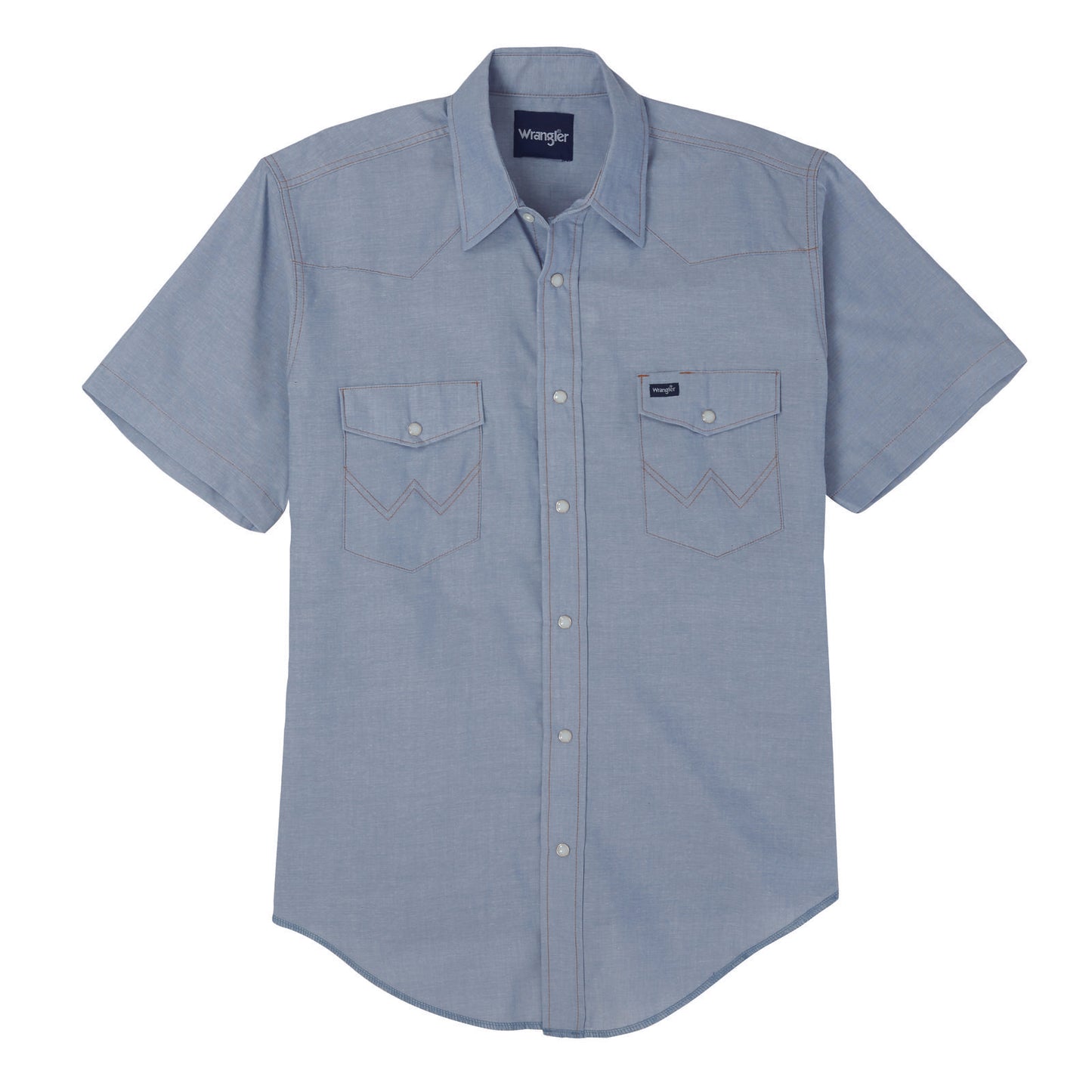Wrangler Men's Western Chambray Short Sleeve Workshirt