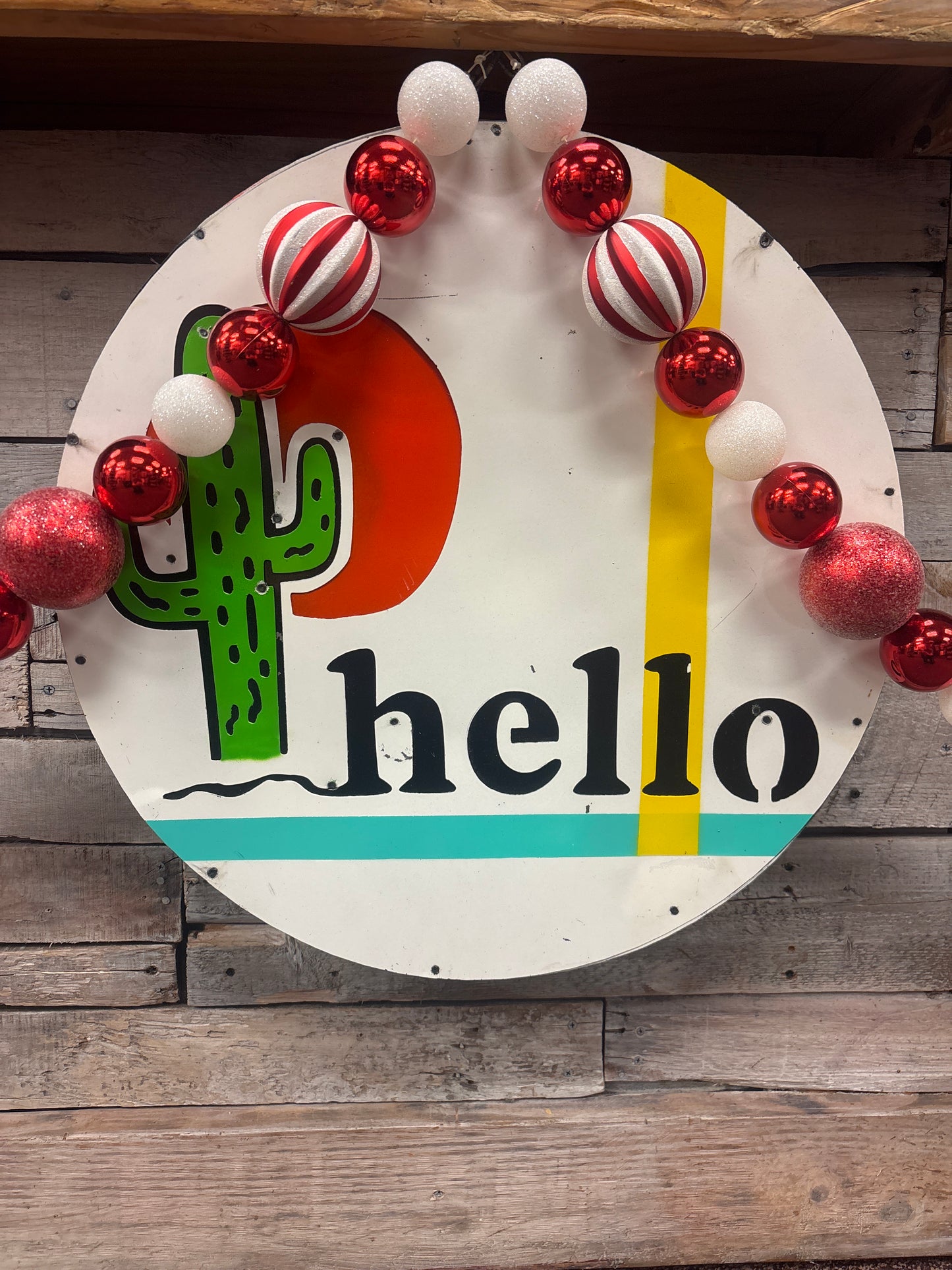 Hello Metal Art Sign