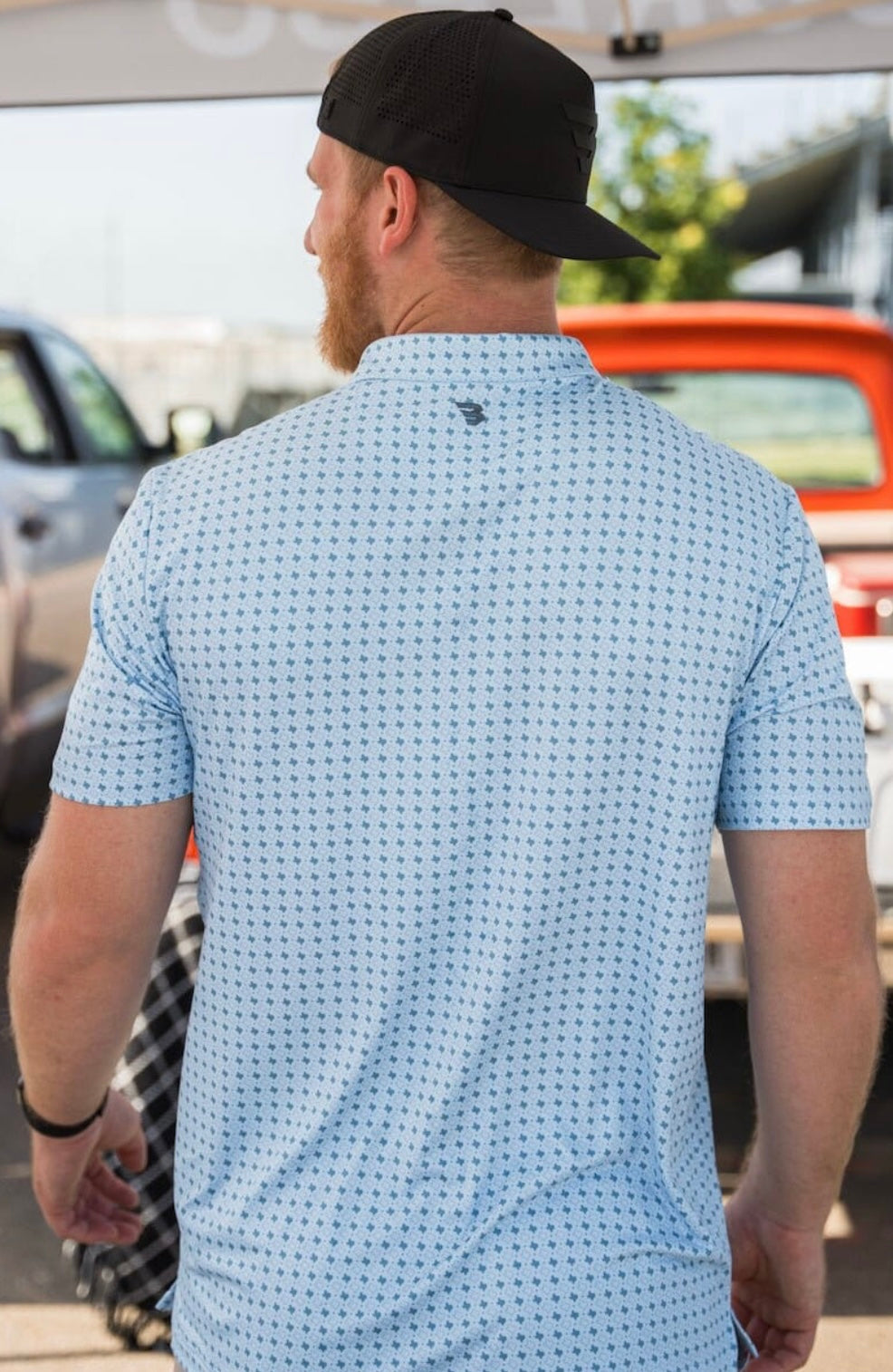 Burlebo Performance Polo Classic Texas Light Blue