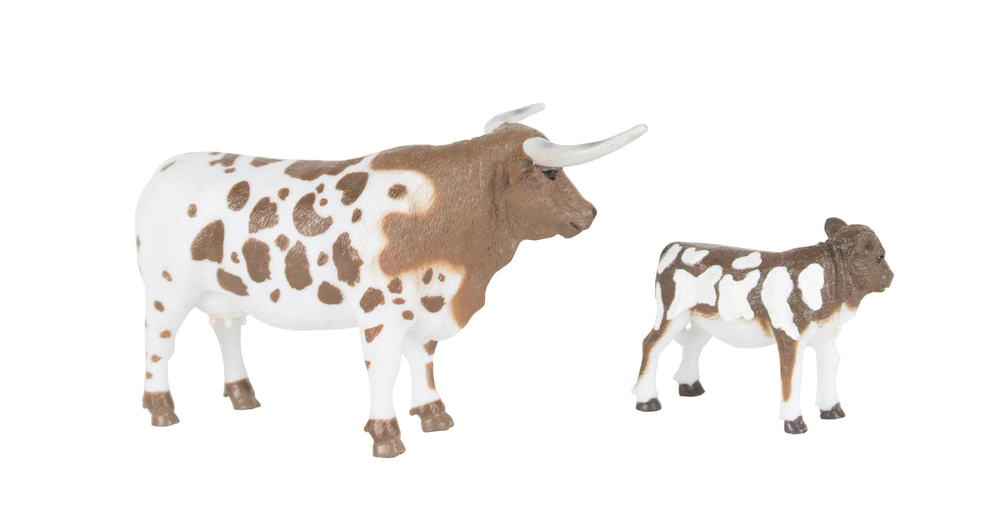 Longhorn Cow Calf Pair Toy