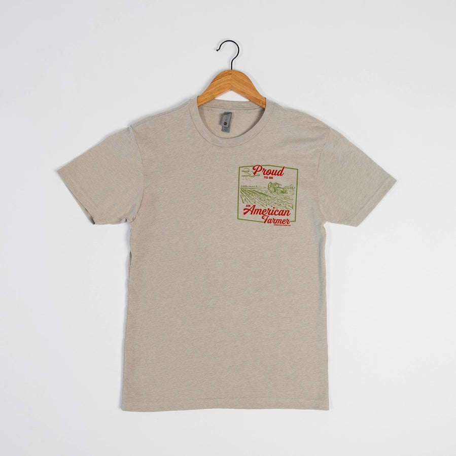 Western 'Proud American Farmer' Stone Graphic Tee