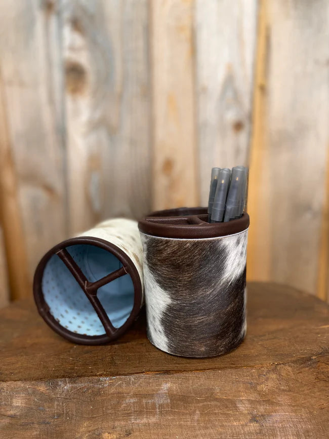 Cowhide & Leather Pencil Holder