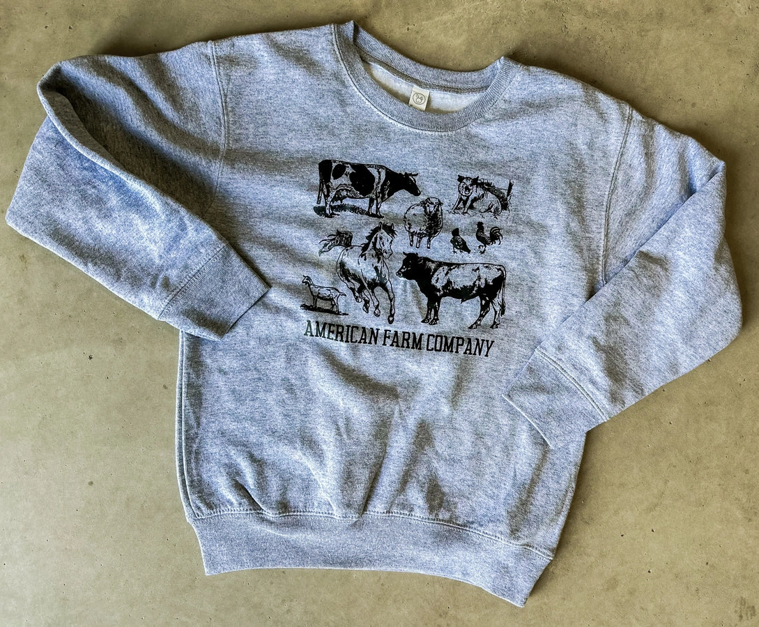 Western AFC 'Animals' Grey Crewneck