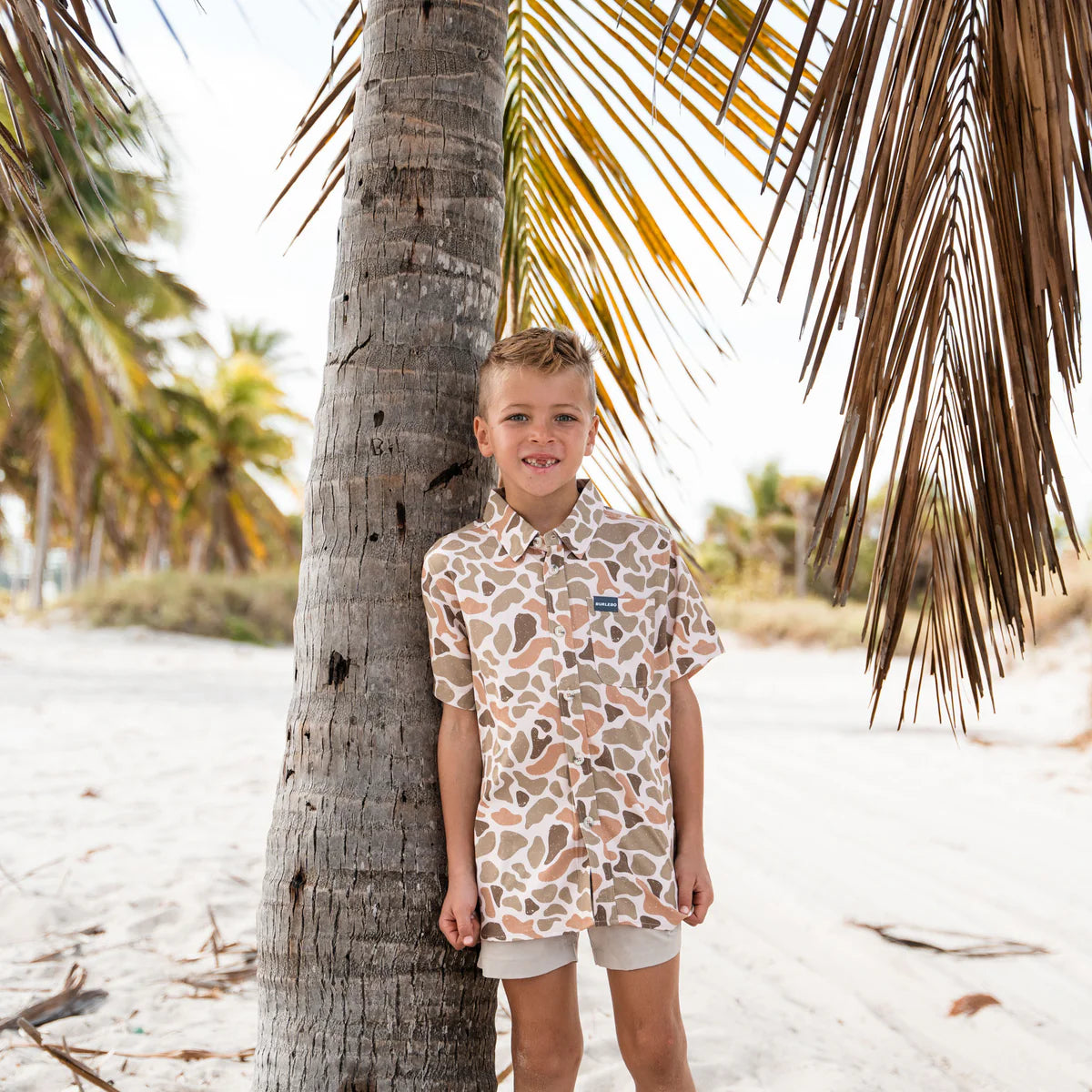 Burlebo Youth Performance Button Up - Venado Camo