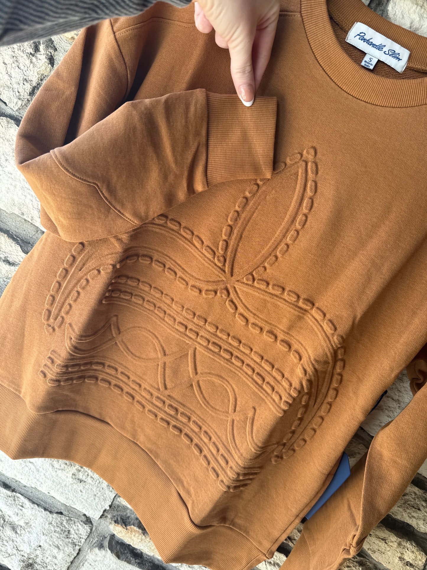 Rock N Roll Denim Boot Stitch Sweater