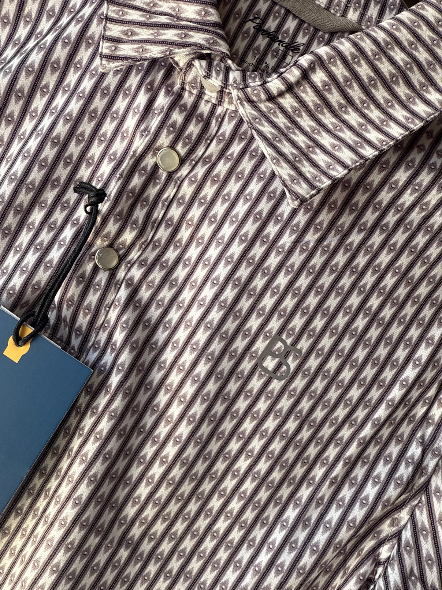 Panhandle Slim Men's Aztec Print Short Sleeve Snap Polo