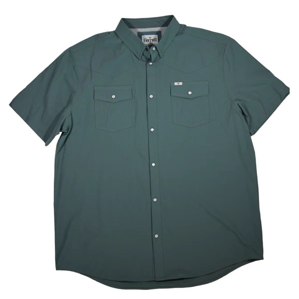 Core Men's Teal Short Sleeve Snap Shirt