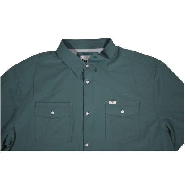 Core Men's Teal Short Sleeve Snap Shirt