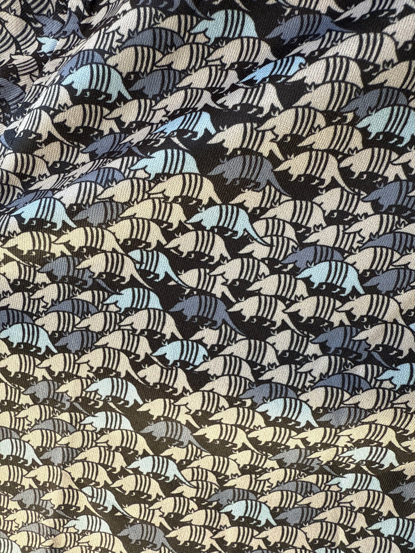 Panhandle Slim Men's Armadillo Print Short Sleeve Snap Polo