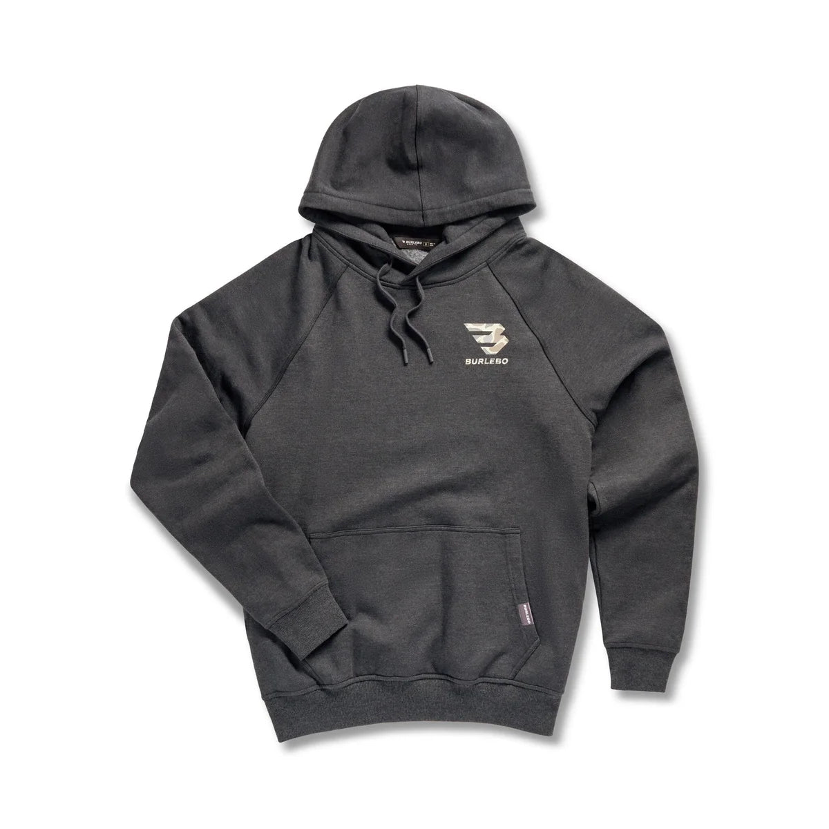 Fleece Hoodie - Camo Signature Logo - Heather Black