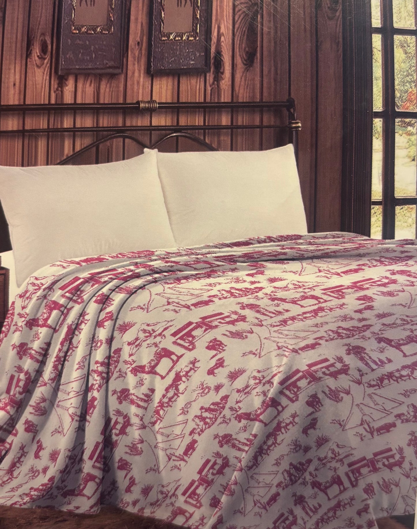 Pink Western Blanket - Twin Size