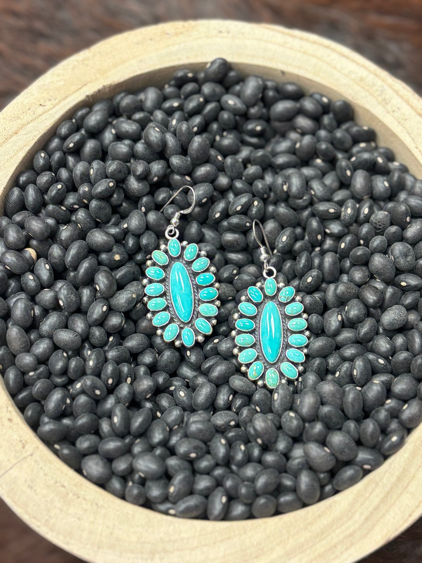 Turquoise Concho Earrings