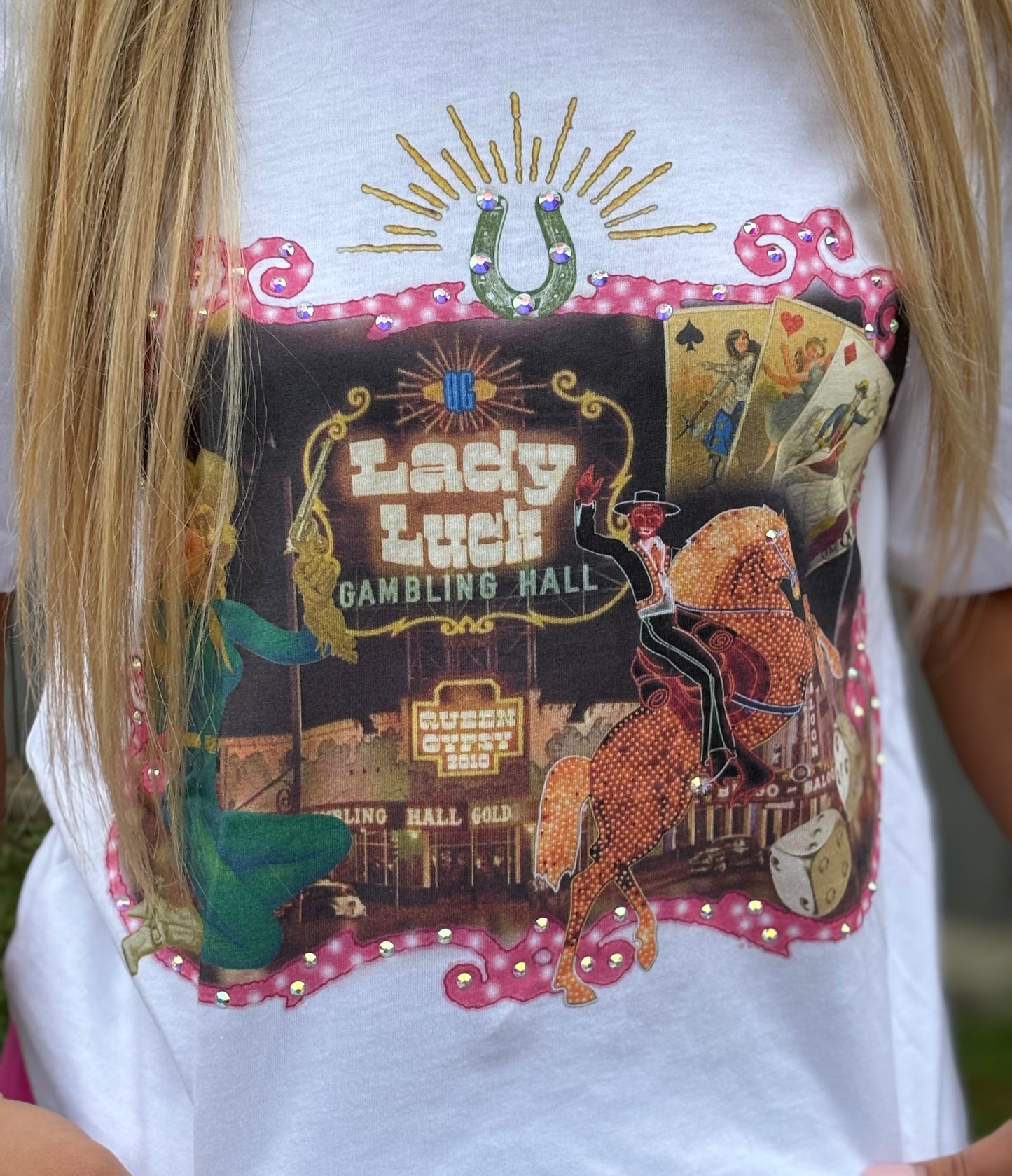 Lady Luck Bedazzled Tee