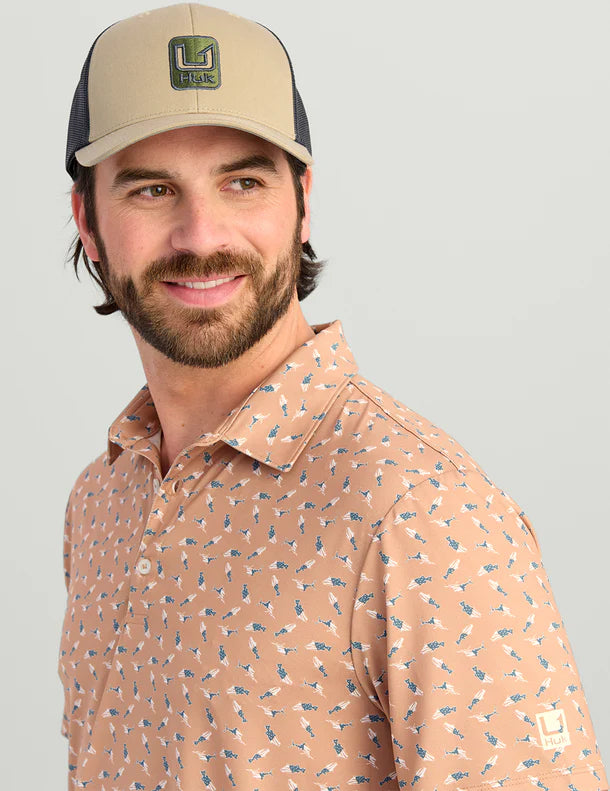 Pursuit Performance Polo- Marl American Fish