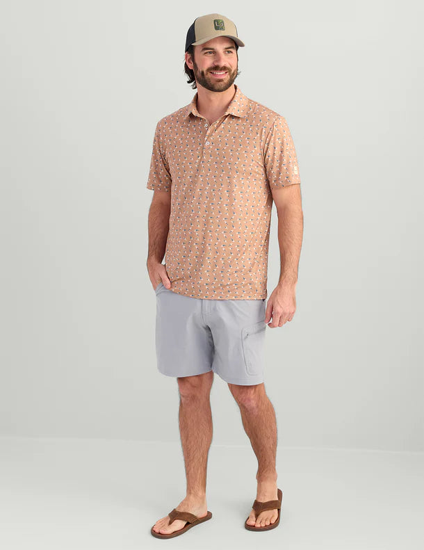 Pursuit Performance Polo- Marl American Fish