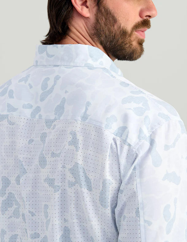 KC Print Tide Point Button Down- Sky