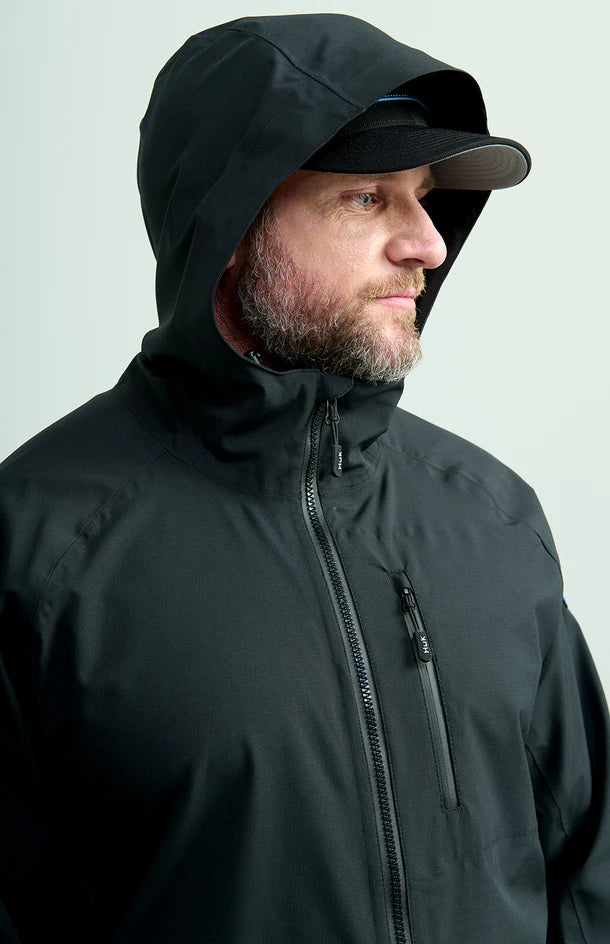Huk Rover Rain Jacket- Black