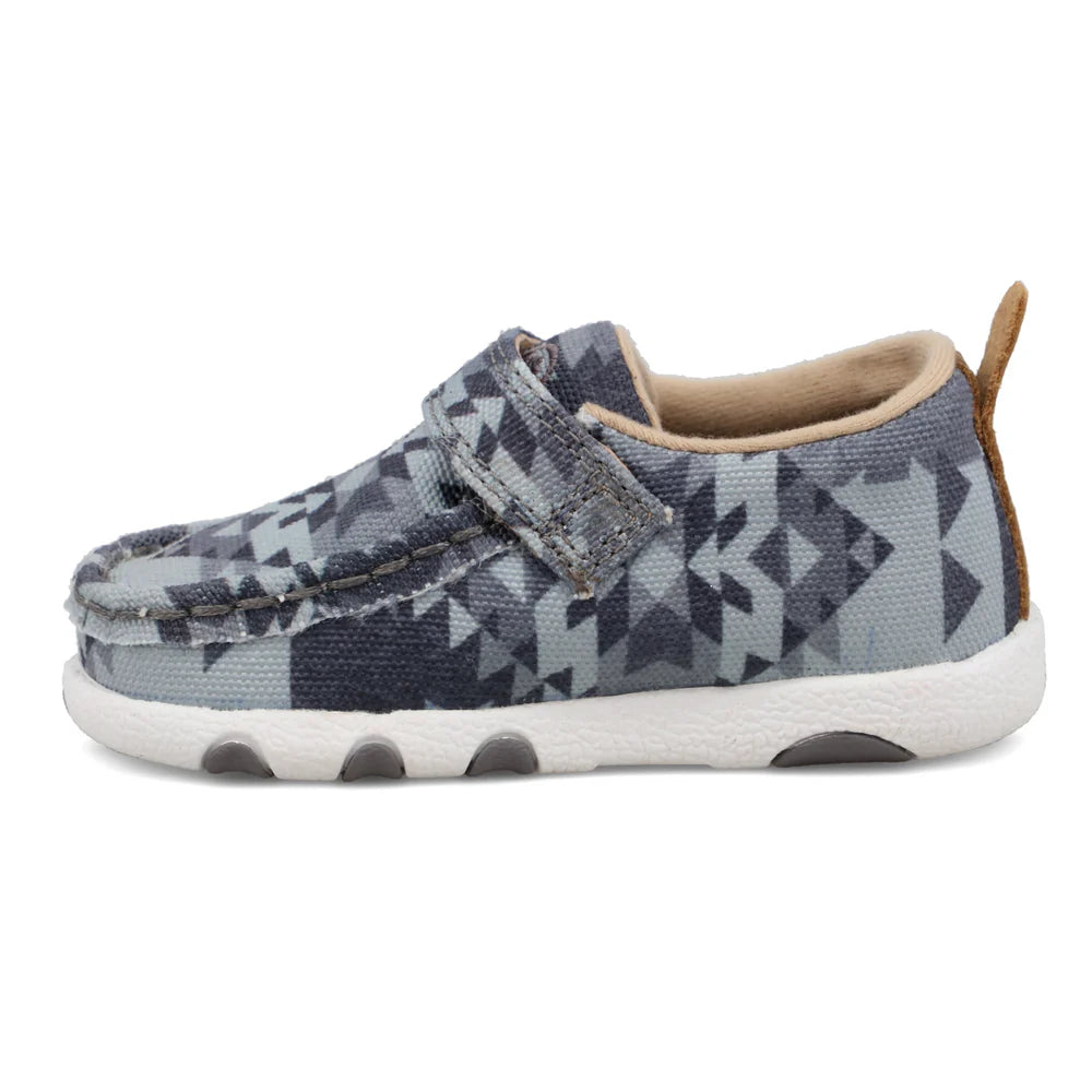 Twisted X Infant Hooey Driving Moc- Grey Aztec