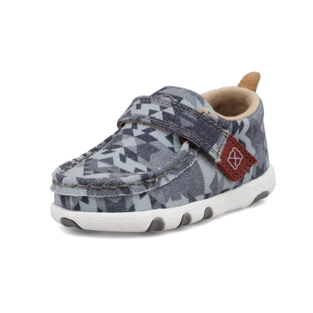Twisted X Infant Hooey Driving Moc- Grey Aztec