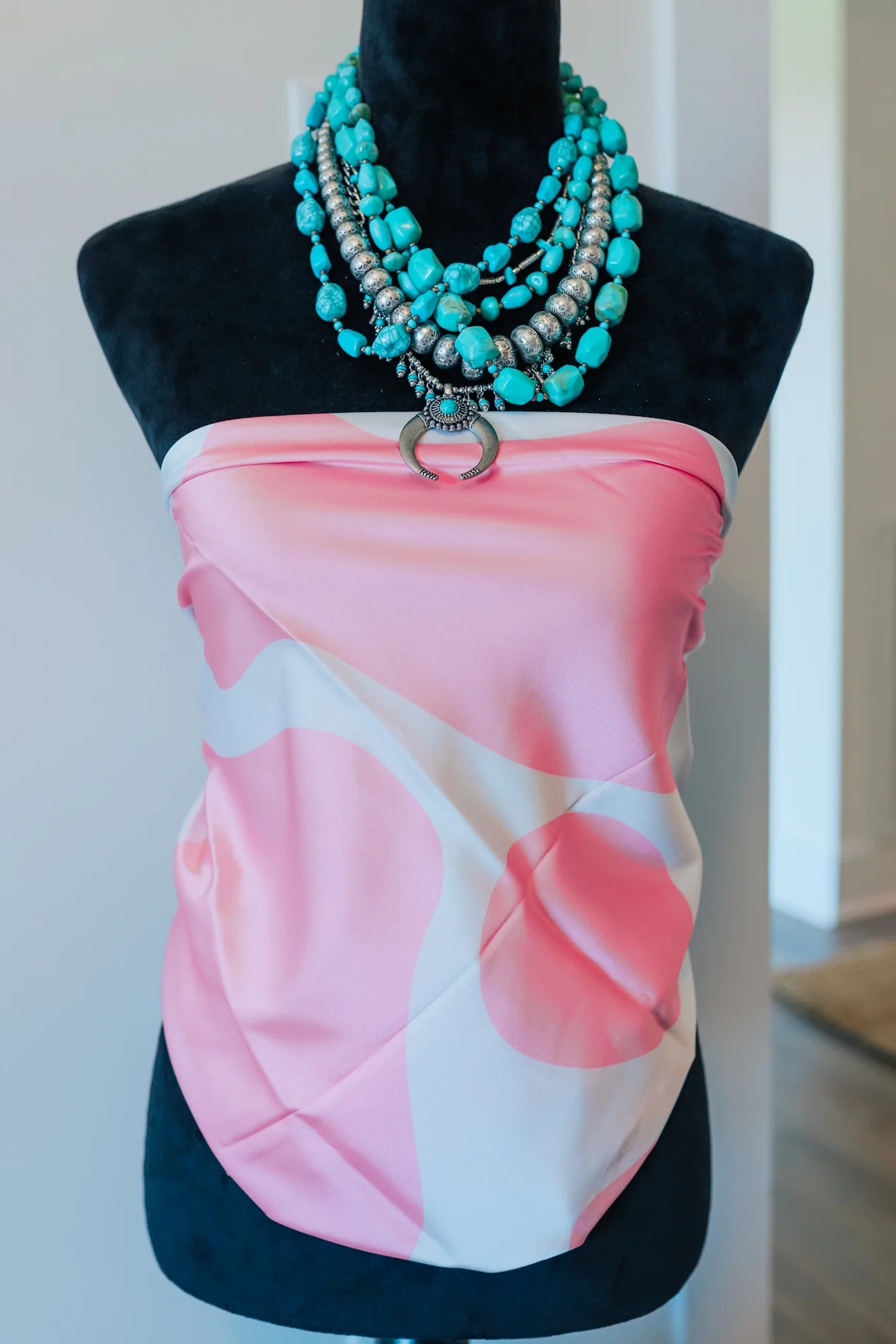Pink Cowprint Wild Rag
