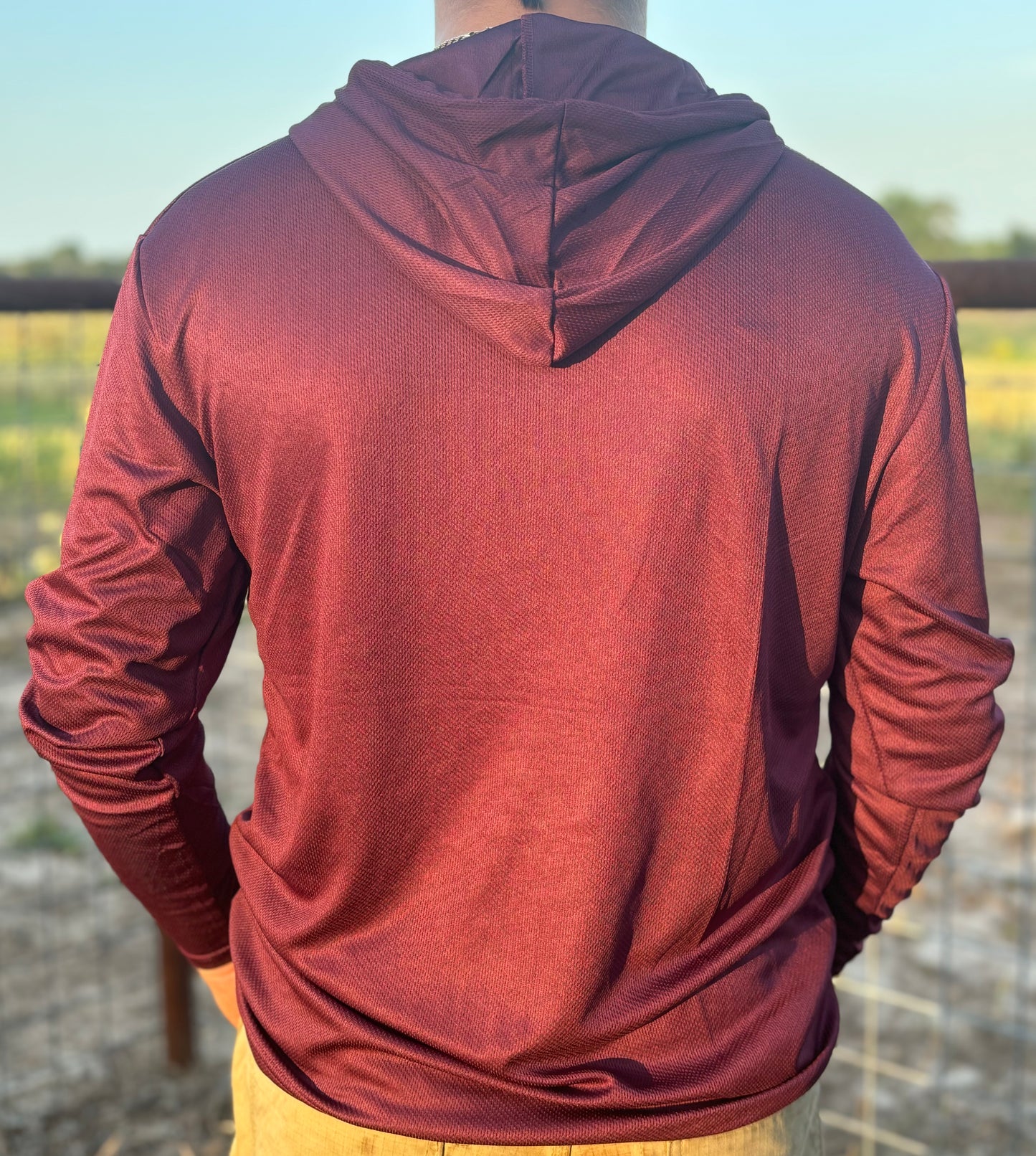 Maroon Hooded Long Sleeve