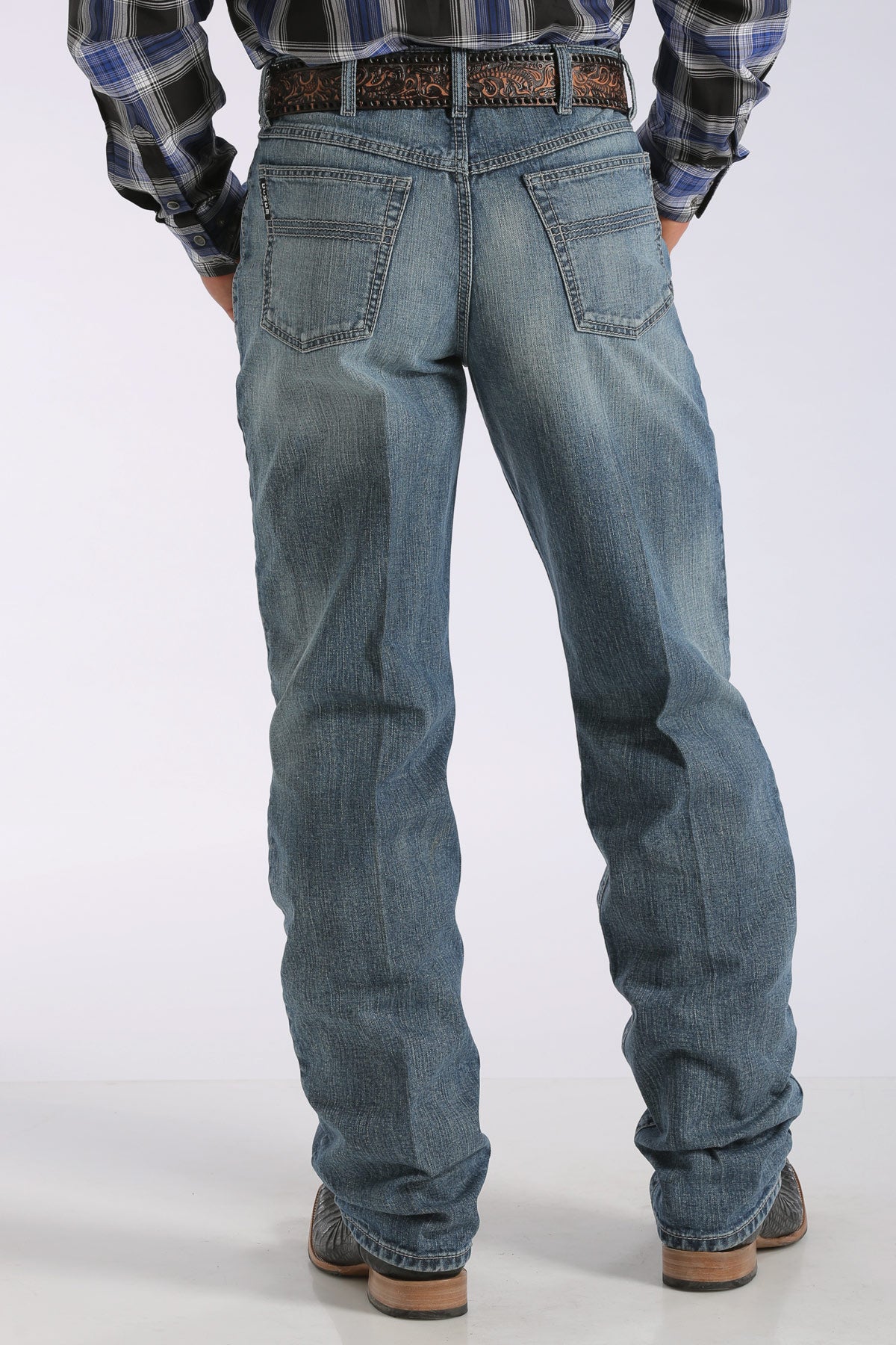Cinch Men's Loose Fit Black Label 2.0 Jean-Medium Stone