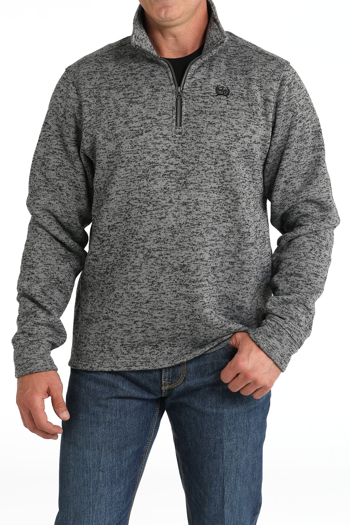 Cinch Men's Gray 1/4 Zip Pullover Fleece