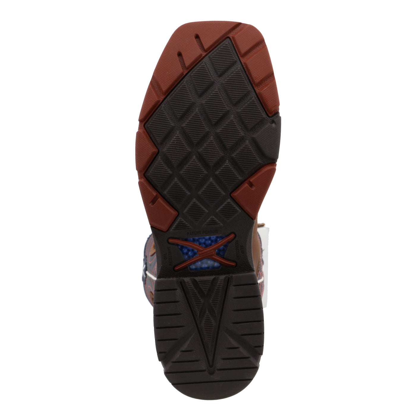 Twisted X 12" Western Work Boot- Mocha & Navy