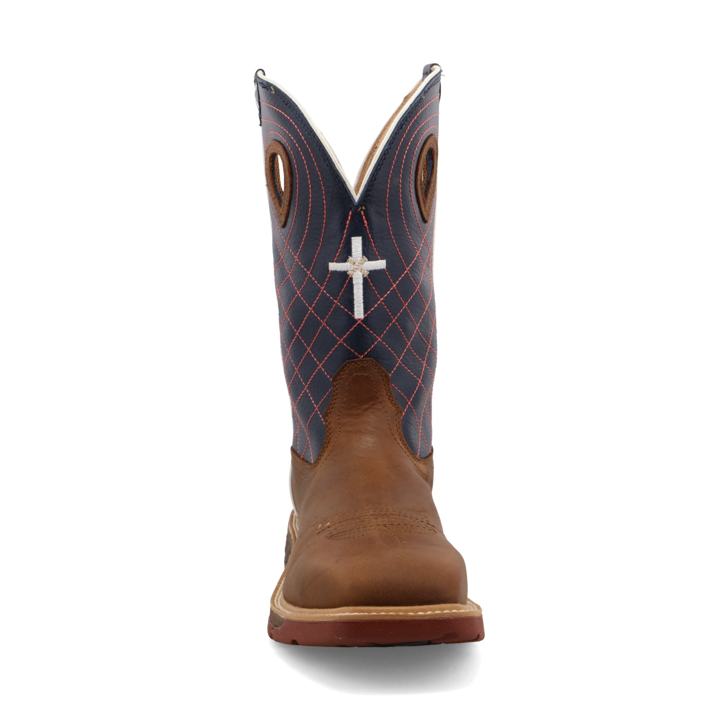 Twisted X 12" Western Work Boot- Mocha & Navy