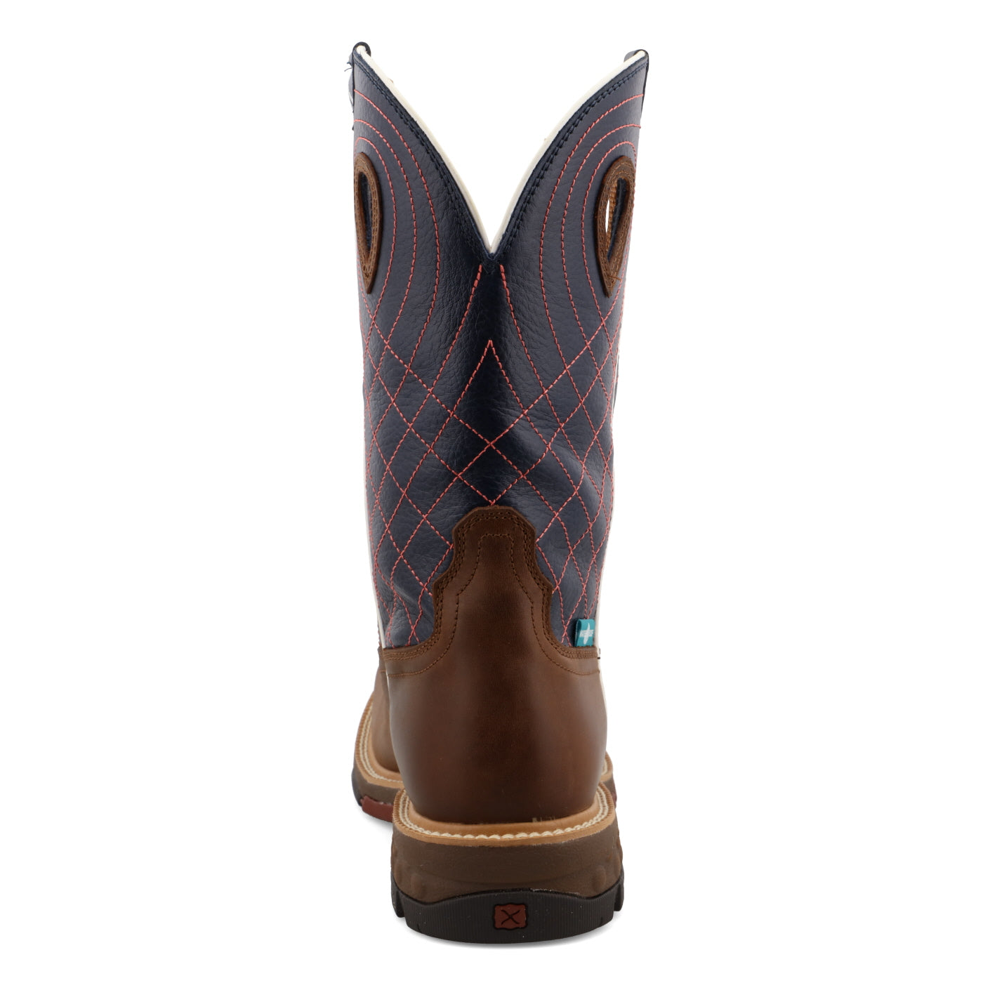Twisted X 12" Western Work Boot- Mocha & Navy