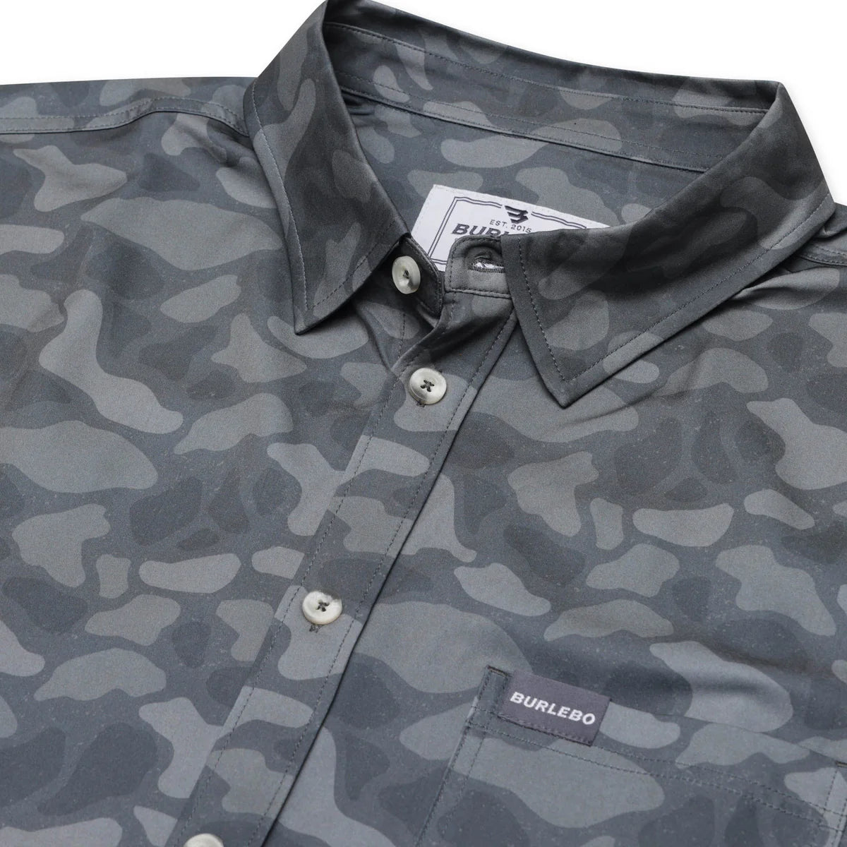 Performance Button Up - Stone Camo