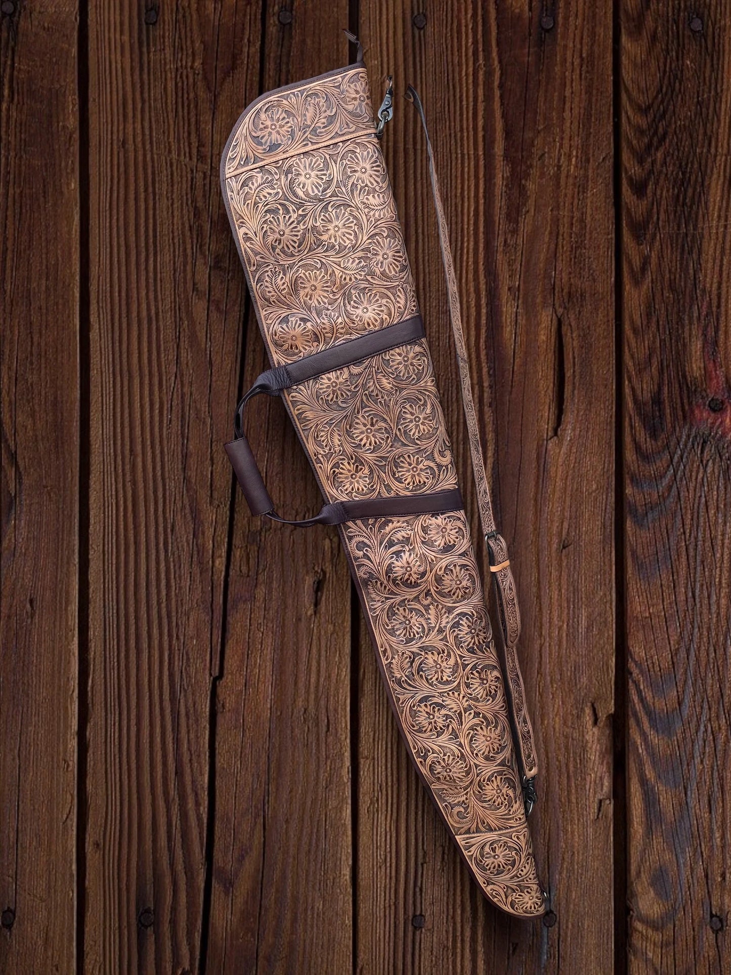 Tooled Leather Rifle Case