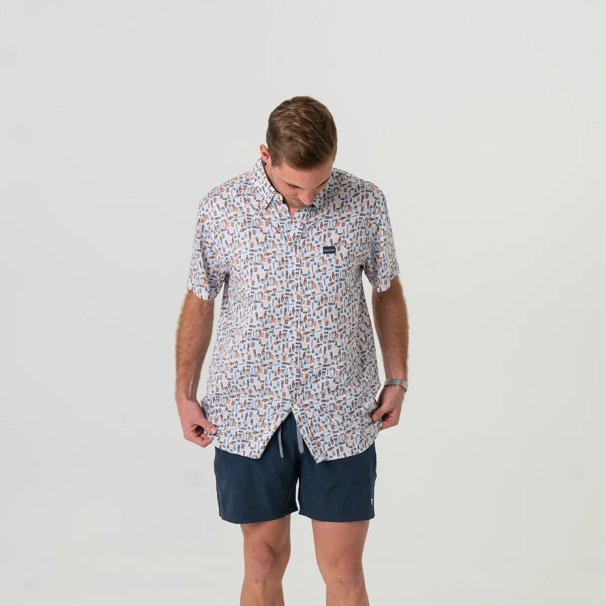 Burlebo Performance Button Up - Crawfish Boil