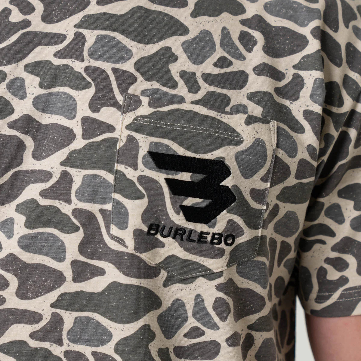 Burlebo SS - Classic Deer Camo - Flying B Pocket Tee