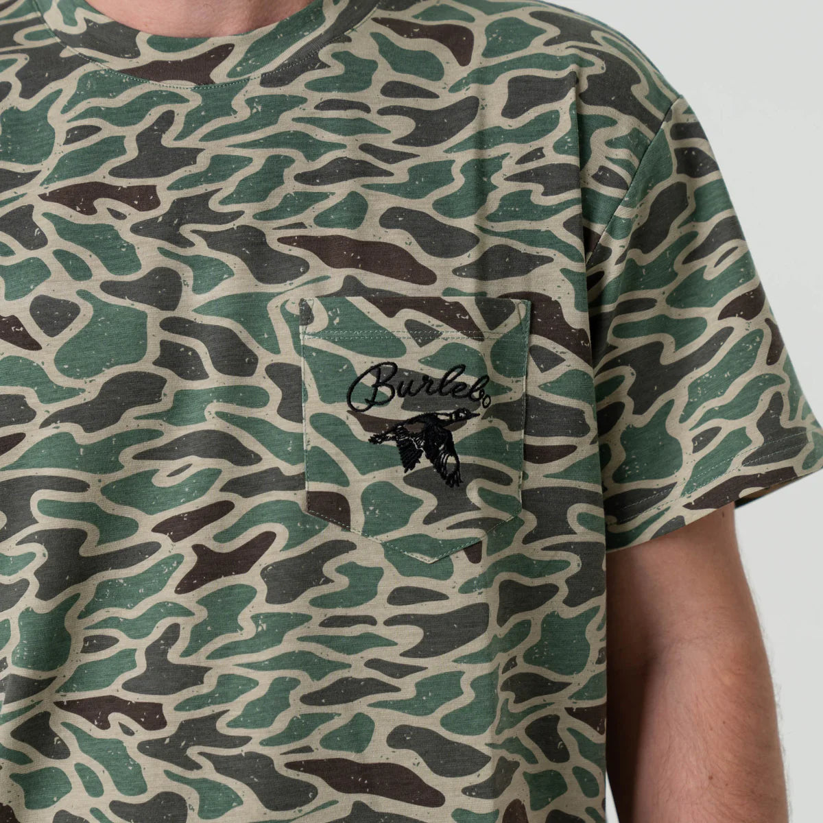 Burlebo SS - Retro Duck Camo - Burlebo Outdoors Pocket Tee