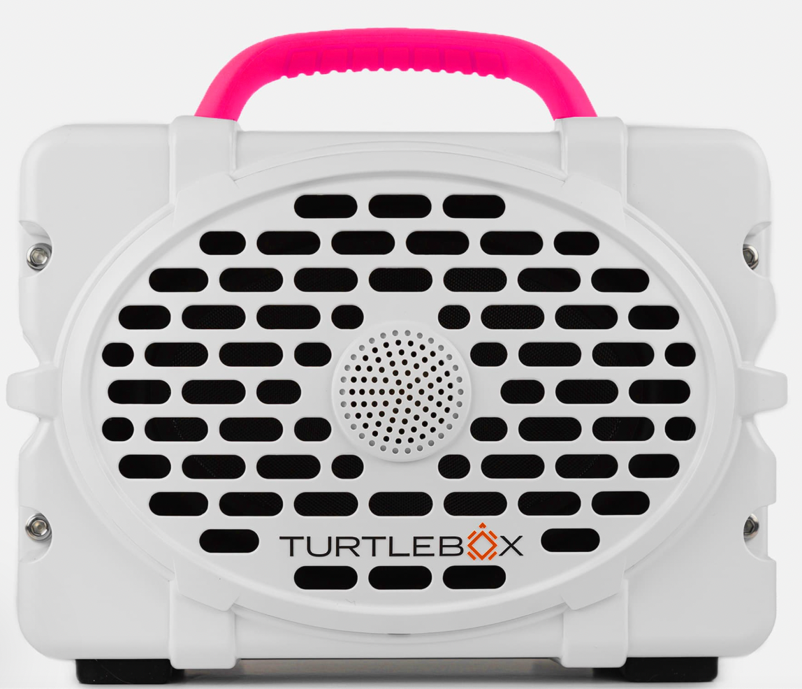 Turtlebox Gen 3 Speaker- White & Hot Pink