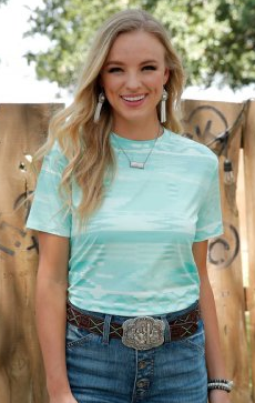 Aqua Aztec Comfy Tee