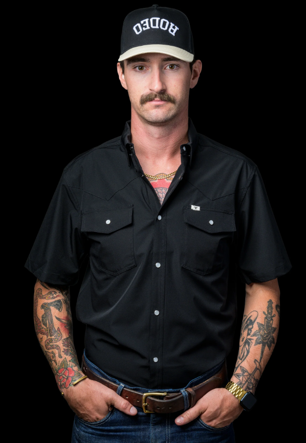 Core Men's Black Short Sleeve Snap Shirt