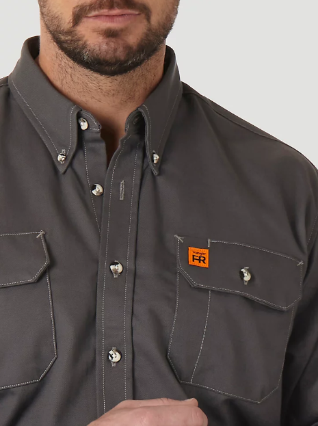 Wrangler® FR Flame-Resistant Riggs Work Shirt Slate Grey