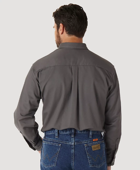 Wrangler® FR Flame-Resistant Riggs Work Shirt Slate Grey