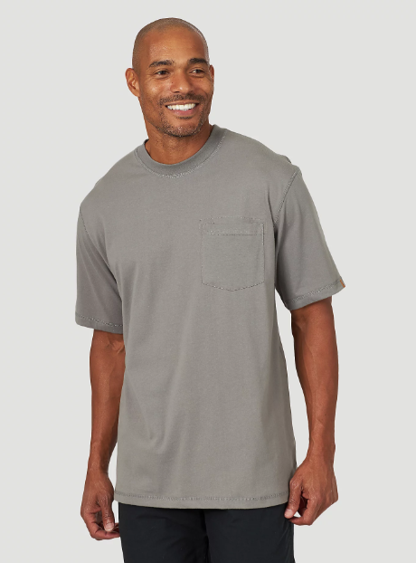 Wrangler® Workwear Short Sleeve Pocket T-Shirt Nickel
