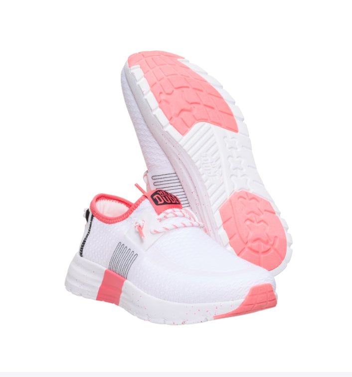 Sirocco Women's Sport Stripe - White & Pink