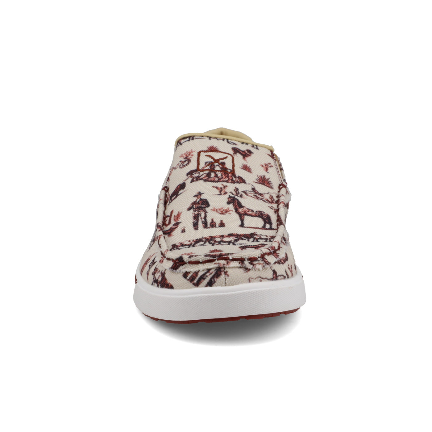 Twisted X Slip-On Kicks - Maroon & Ivory