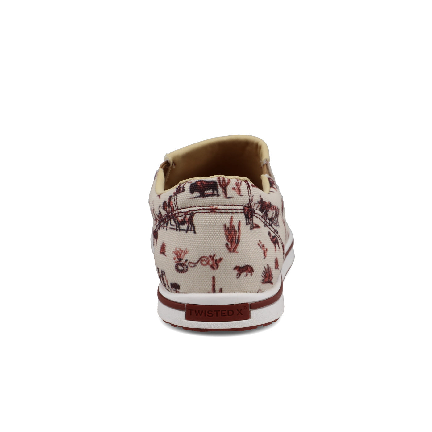 Twisted X Slip-On Kicks - Maroon & Ivory