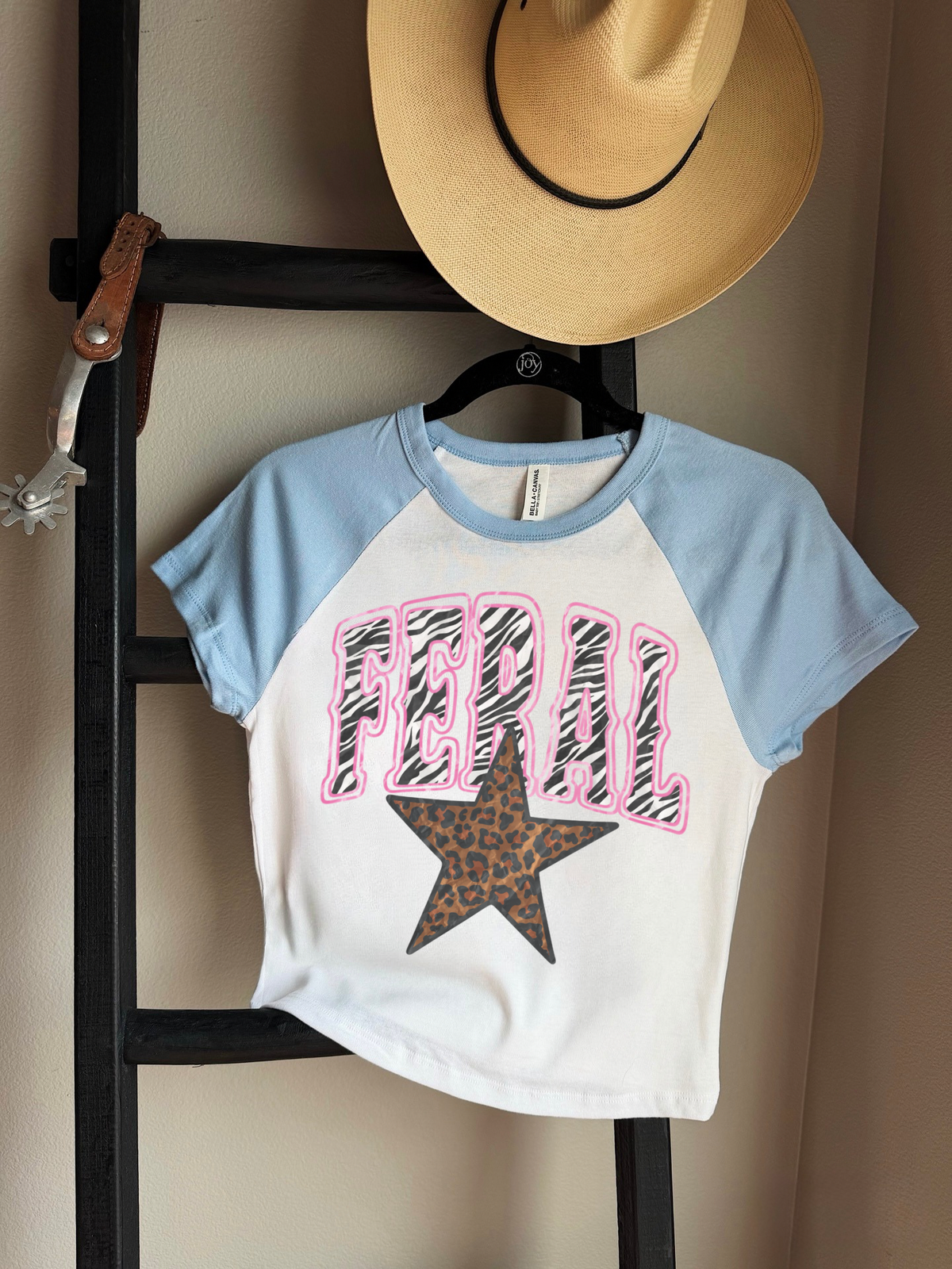Feral Pink Zebra Baby Tee
