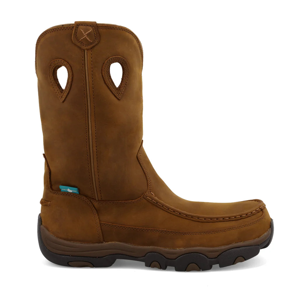 Twisted X 11" Work Pull On Hiker Boots- Distressed Saddle