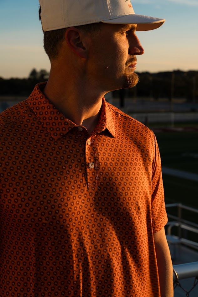 Performance Polo - Vintage Helmets - Orange