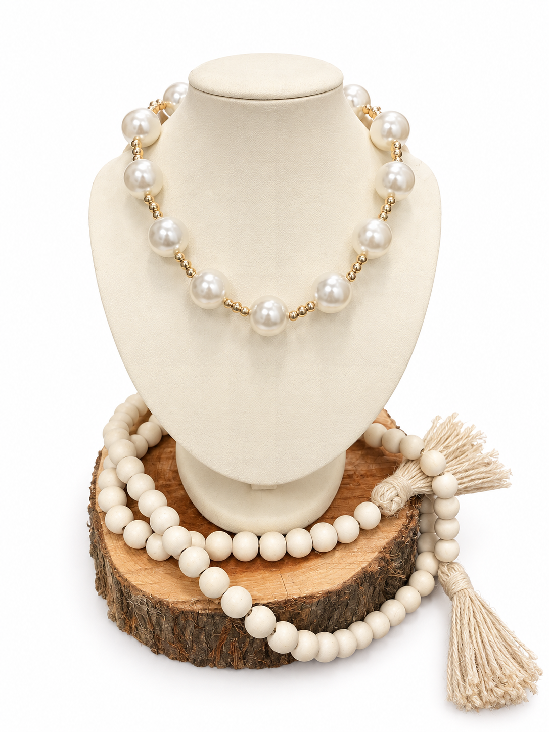 Chunky Pearl Gold Necklace
